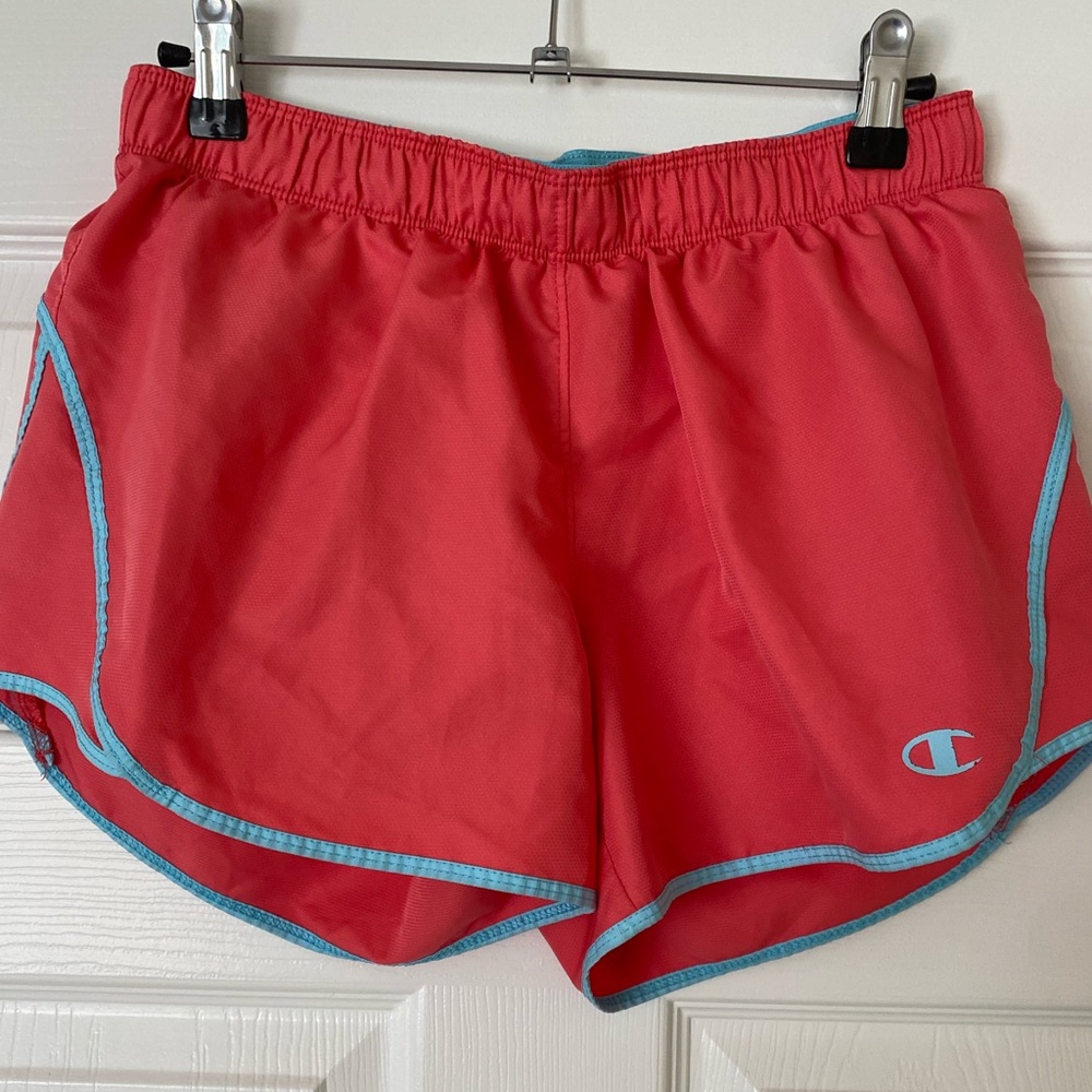 champion pink athletic shorts